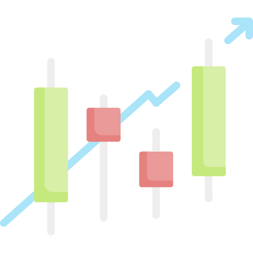 Candlestick analysis data candlestick icon
