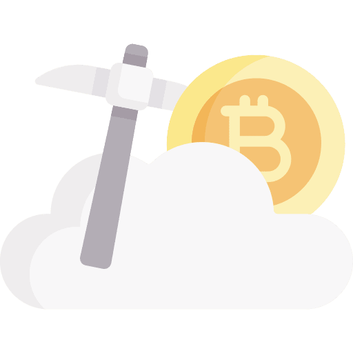 Cloud mining cloud mining cryptocurrency mining icon