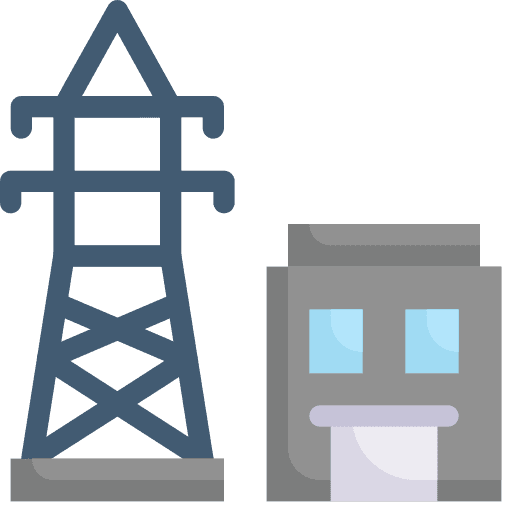 Electricity factory electricity tower icon