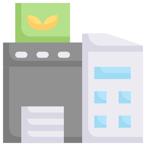 Eco factory green energy factory plant ecology and environment icon