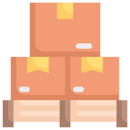Pallet parcel factory package icon