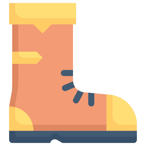 Boot footwear protection safety icon
