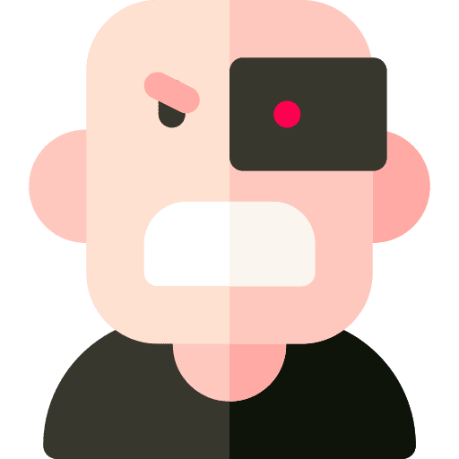 Cyborg science fiction man user icon
