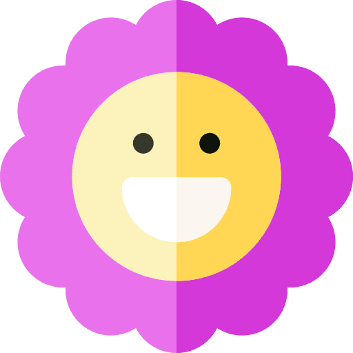 Flower petals smileys happiness icon