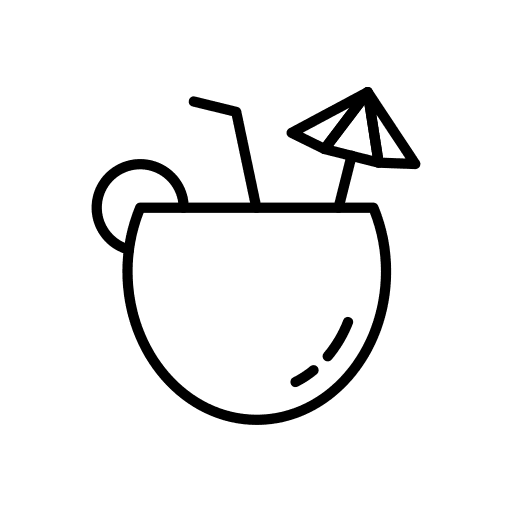 Coconut food and restaurant coconut fruit icon