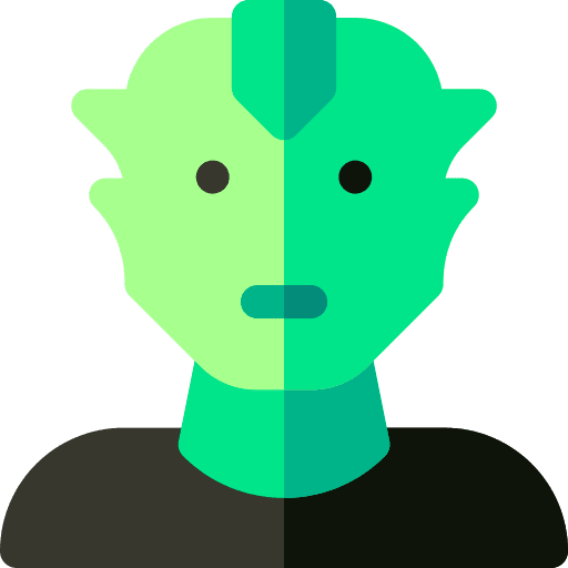 Reptilian scary halloween character icon