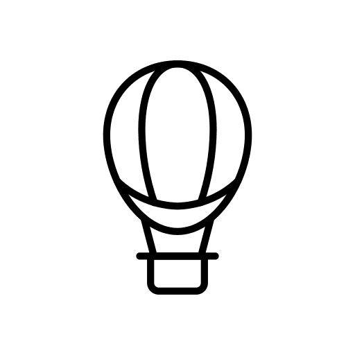 Air balloon tour travel tourism icon