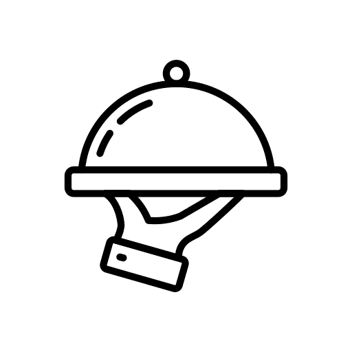 Dish tray dinner dish icon