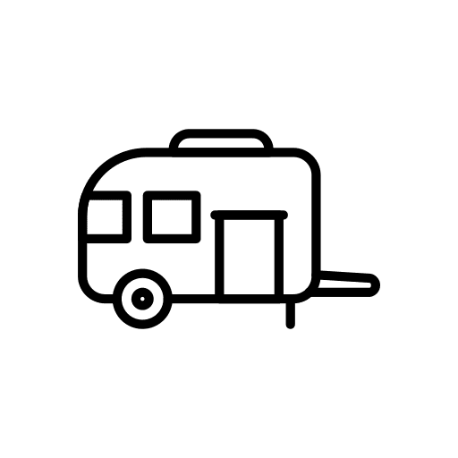 Trailer tour trailer transportation icon