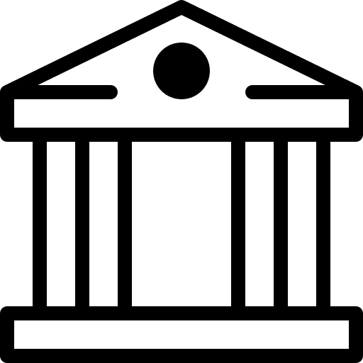 Bank bank building court icon