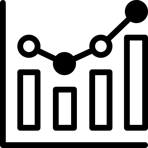 Bar chart growth chart bar chart infographic icon