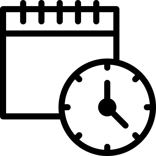 Deadline schedule time clock icon