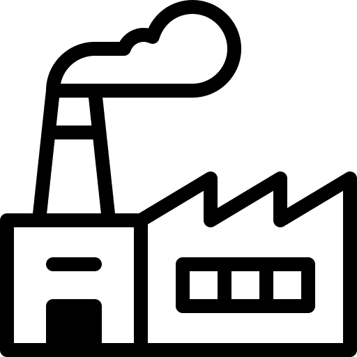 Factory industry factory pollution icon