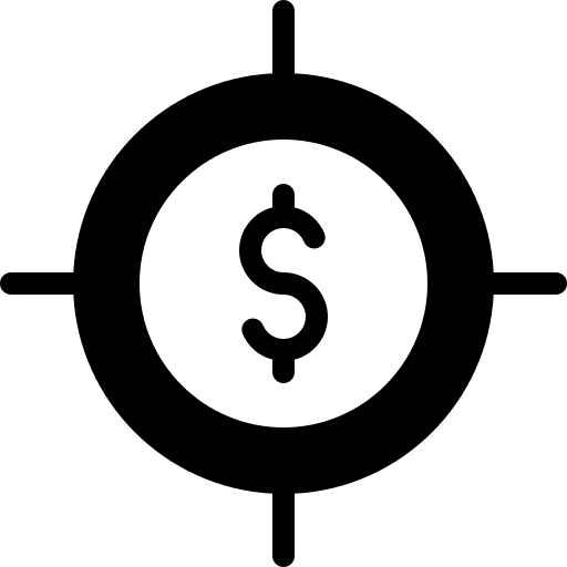 Focus target focus dollar icon