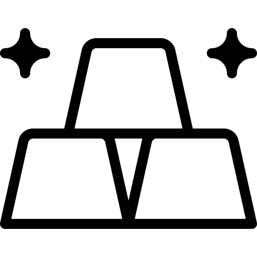 Gold bars wealth business and finance gold bars icon