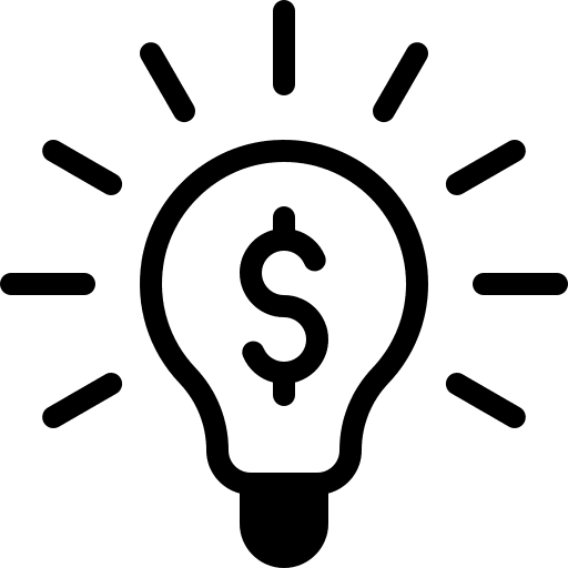 Idea invention dollar money icon