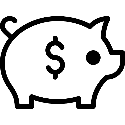 Piggy bank economy savings money icon