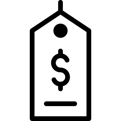 Price tag label economy shop icon