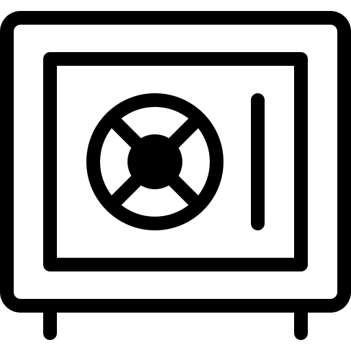Safe box locker business and finance security icon