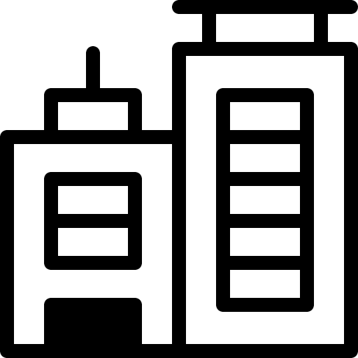 Building architecture and city skycraper building icon