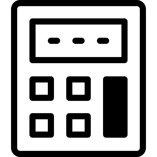 Calculator technology maths calculate icon