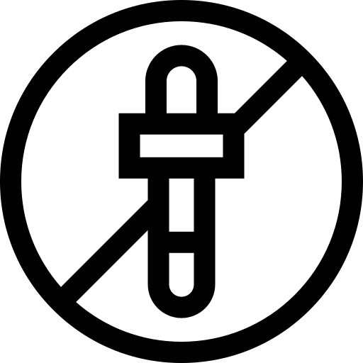 No syntethic colors prohibition forbidden eco friendly icon