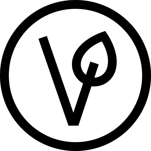 Vegan cosmetics product vegan symbol icon