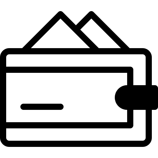 Wallet wallet money notes icon