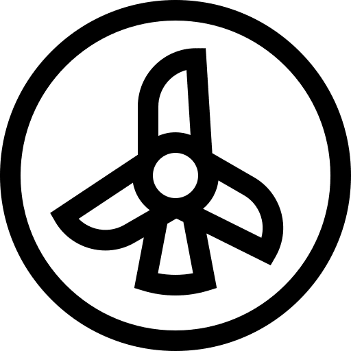 Green energy wind farm wind power wind turbine icon