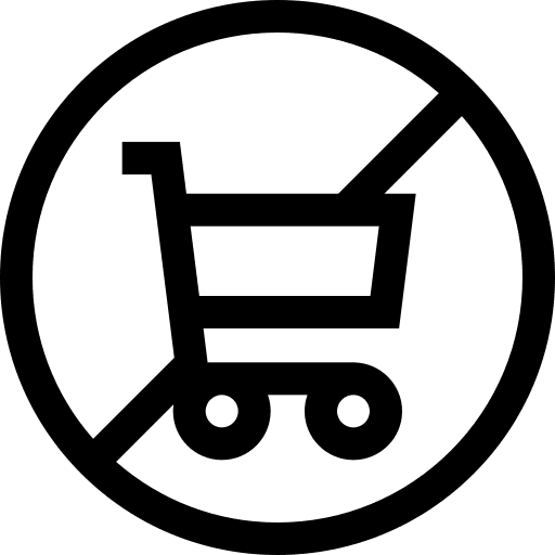 No shopping cart not allowed forbidden cart icon