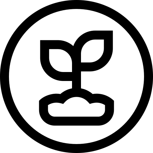 Organic vegetarian plant based nature icon