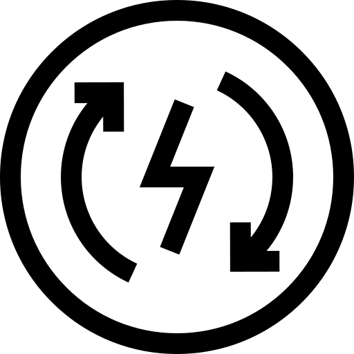 Renewable energy power ecology arrow icon