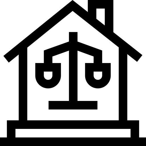 Real estate house justice real estate icon