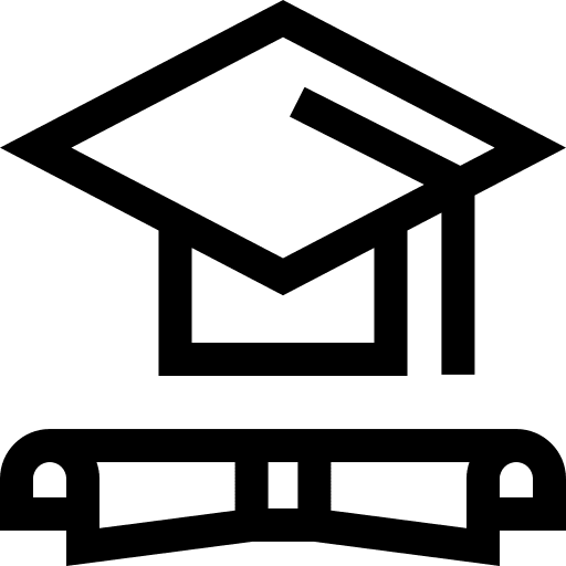 Diploma graduated graduate education icon