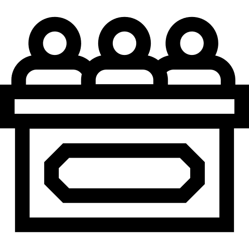 Jury trial people witness icon