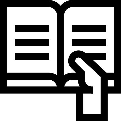 Law hand justice read icon