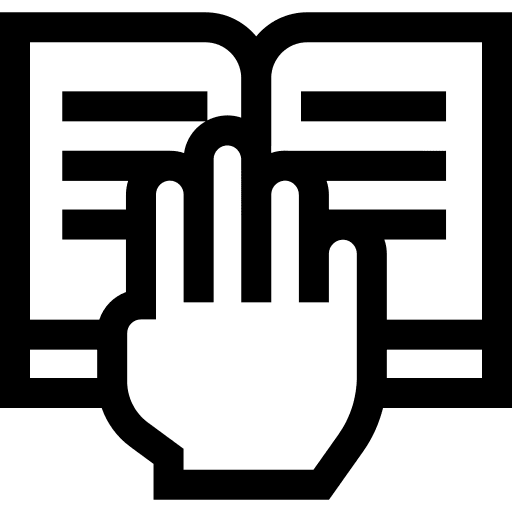 Oath book truth judgment icon