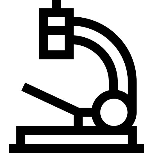 Microscope observation medical laboratory scientific icon
