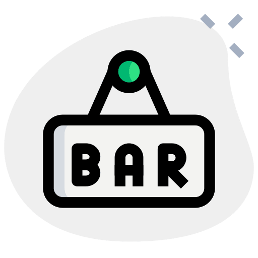Signboard bar signboard signage icon