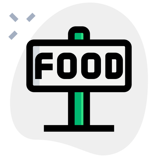Food sign signage food icon