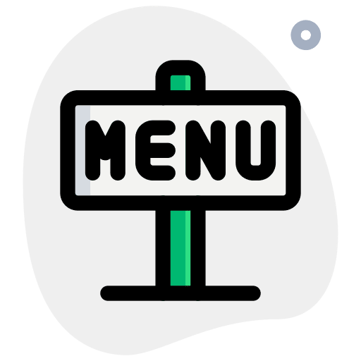 Menu signboard signage menu icon