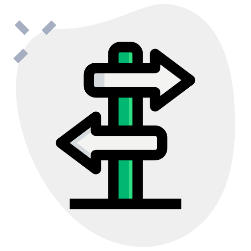 Road sign direction road sign arrow icon