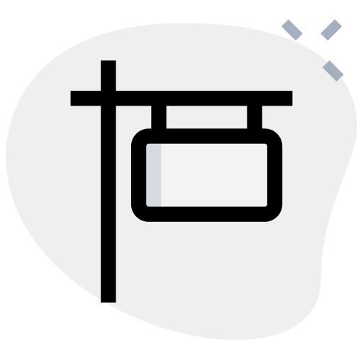 Signboard rectangle signboard signaling icon