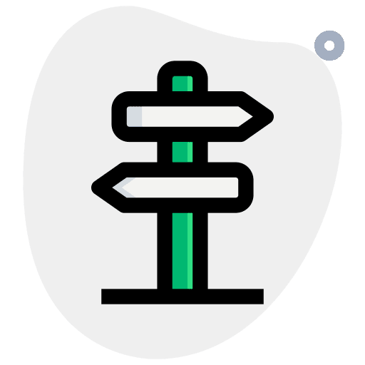 Directions orientation directions road sign icon