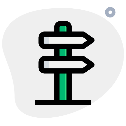 Right way direction right way wayfinding icon