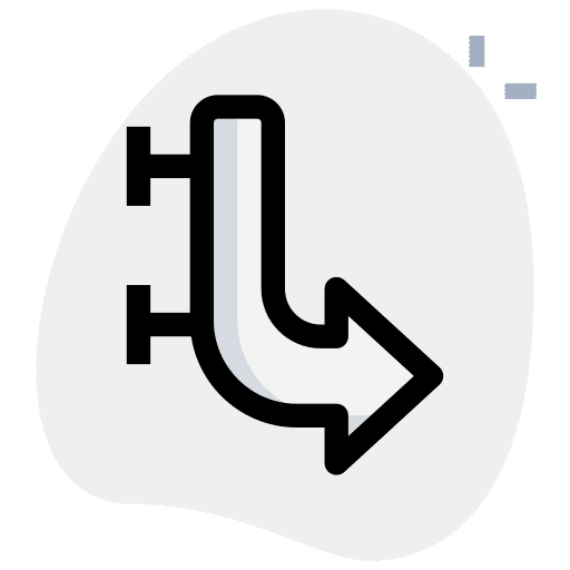 Right way orientation arrow icon