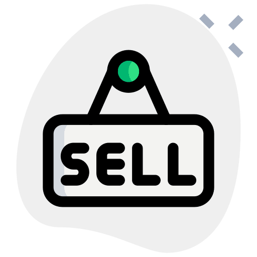 Sell signboard hanging sign icon