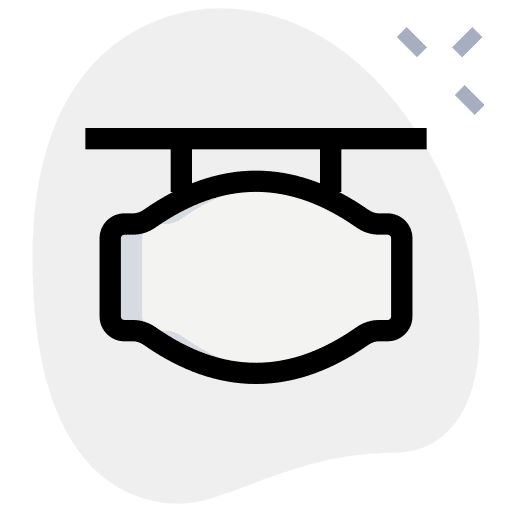 Signboard hanging store signaling icon