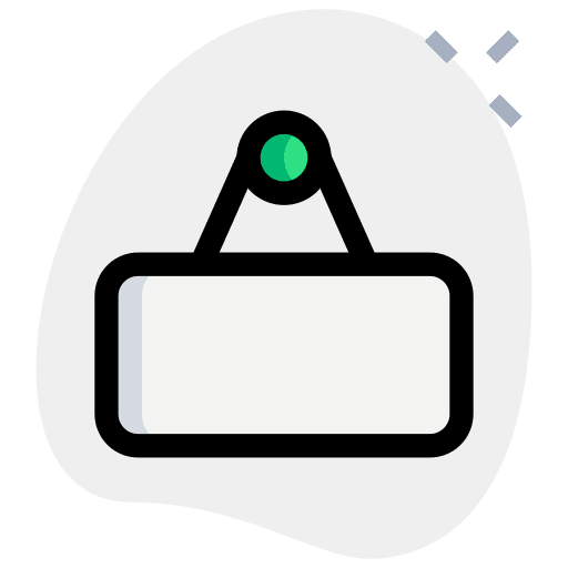 Signboard sign store signaling icon