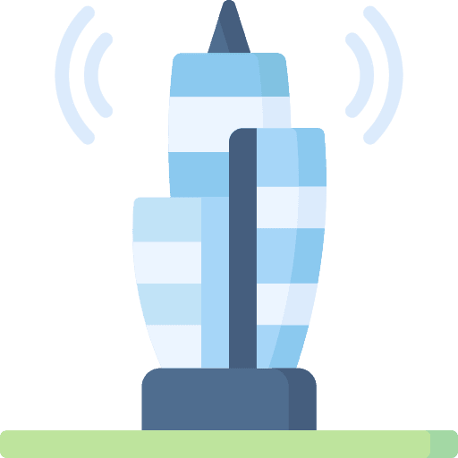 Building building architecture and city technology icon